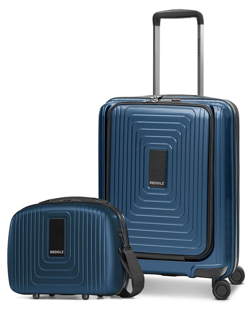 Redolz Essentials 14 Kofferset 2 tlg. Kabinentrolley mit Dehnfalte + Beautycase