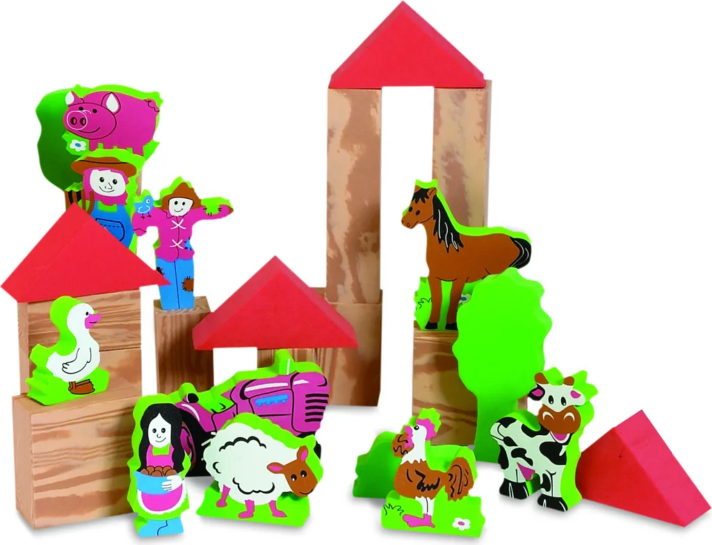 Jeu d'éveil blocs de mousse My Soft World Ferme pour bébé et enfant