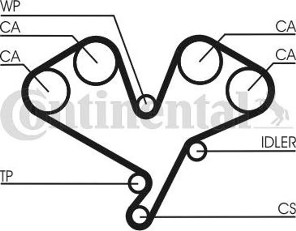 Courroie de distribution pour Mitsubishi Galant et 3000 GT Continental CT822