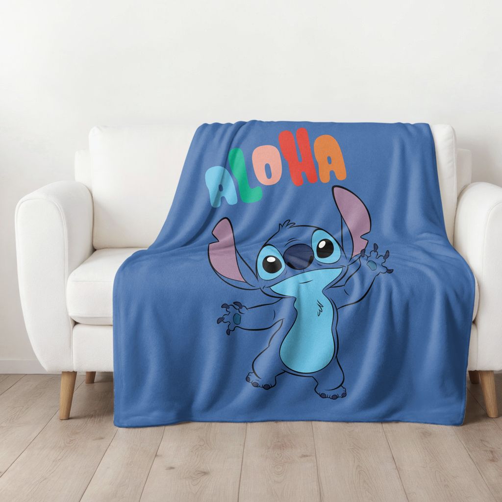 Wohndecke Disney Lilo & Stitch Aloha, 160x200 cm, kuschelweich, das perfekte Geschenk