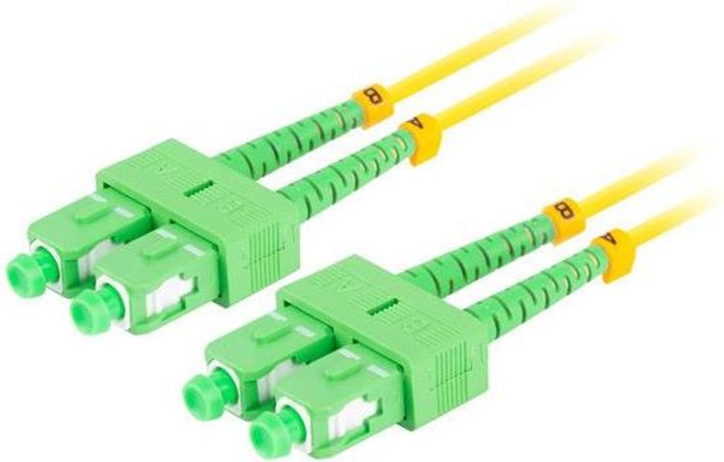 1m lanberg mono sc/apc-sc/apc duplex faser patchkabel g657a1 lszh gelb