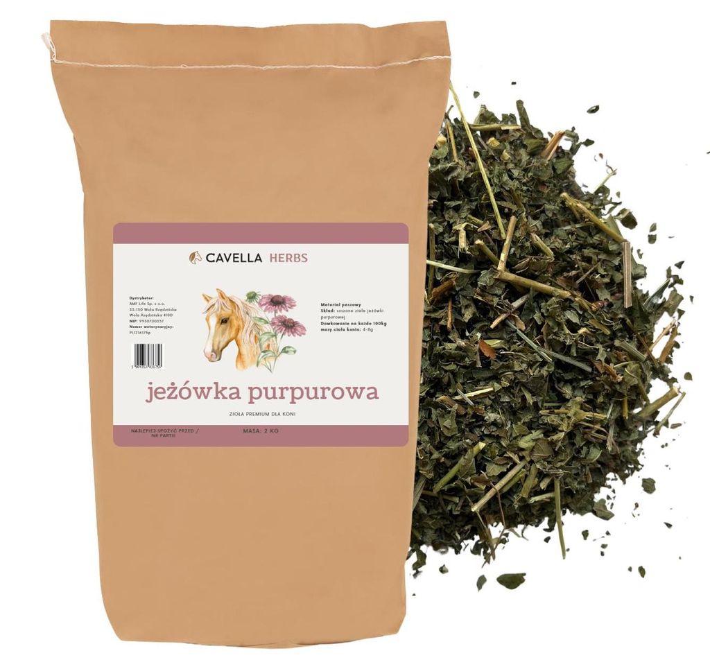 Cavella Echinacea Purpurea Ergänzungsfutter Pferd Für Immunsystem, Regeneration Und Rekonvaleszenz, Getrocknetes Kraut, 2 Kg