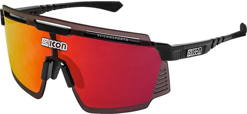 Scicon Aerowatt Sonnenbrille Schwarz Clear/CAT0 + Multimirror Red/CAT3 Schwarz Clear/CAT0 + Multimirror Red/CAT3