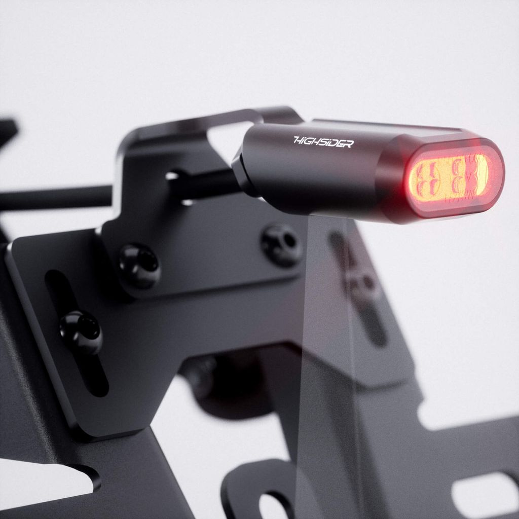 HIGHSIDER pro Kennzeichenhalter Akron-RS-X passend für Yamaha mit Rücklicht