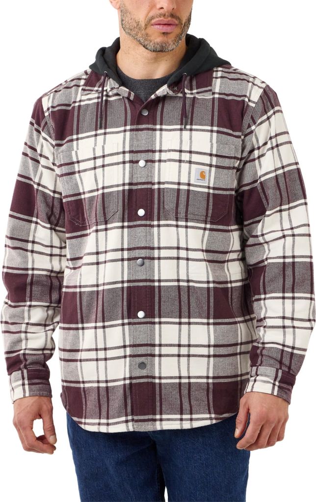 Carhartt Rugged Flex Relaxed Fit Hood Langarmhemd Lila S Lila S