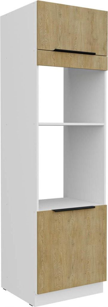 Umbauschrank für Backofen und Mikrowelle Cremona weiß 60 DPM-210 2F