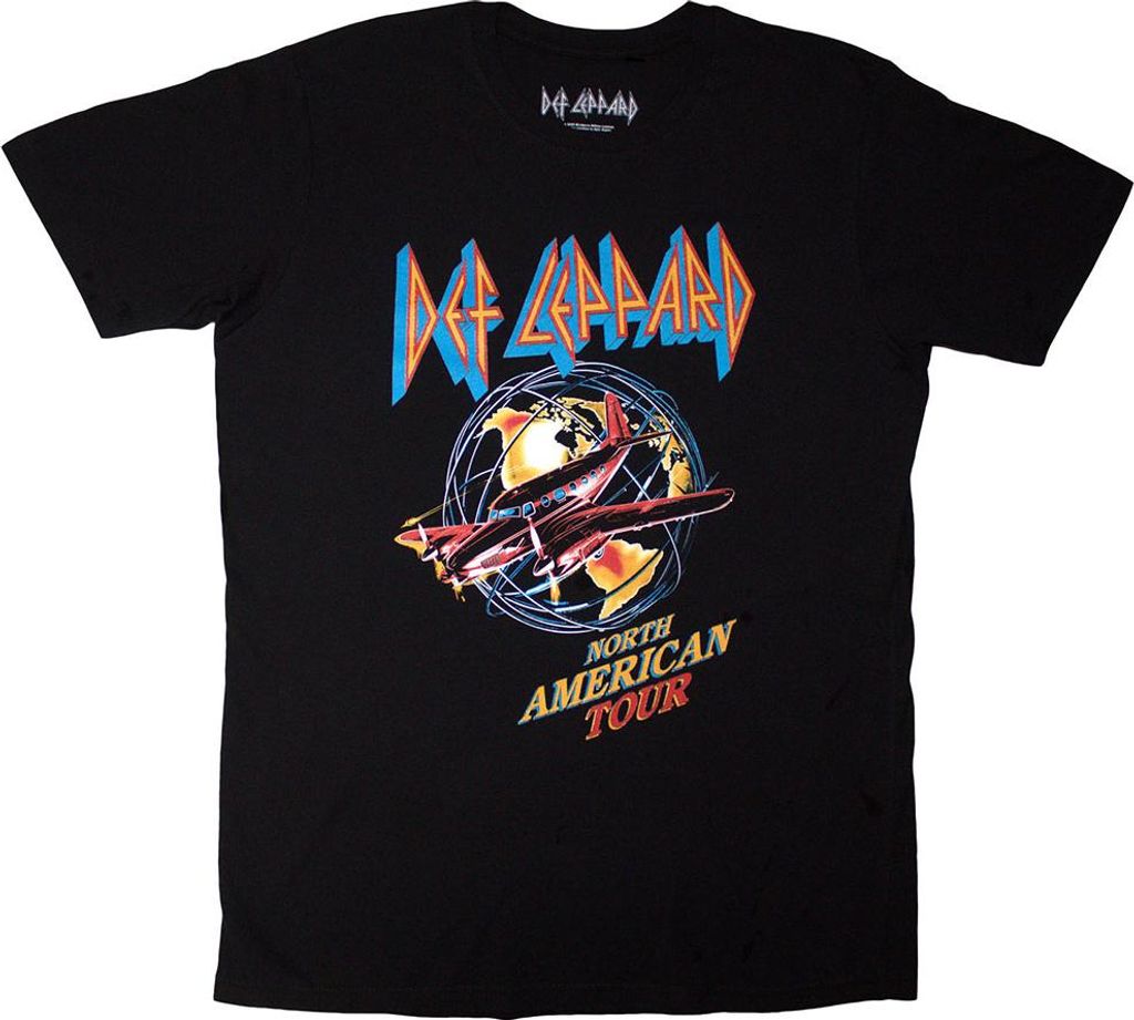 Def Leppard - "North American" T-Shirt für Herren/Damen Uni RO14266 (S) (Schwarz/Gelb/Rot)