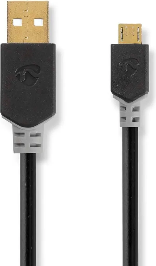 Cavo USB Micro-B 1m ORO | Sincronizzazione 480Mbps Antracite