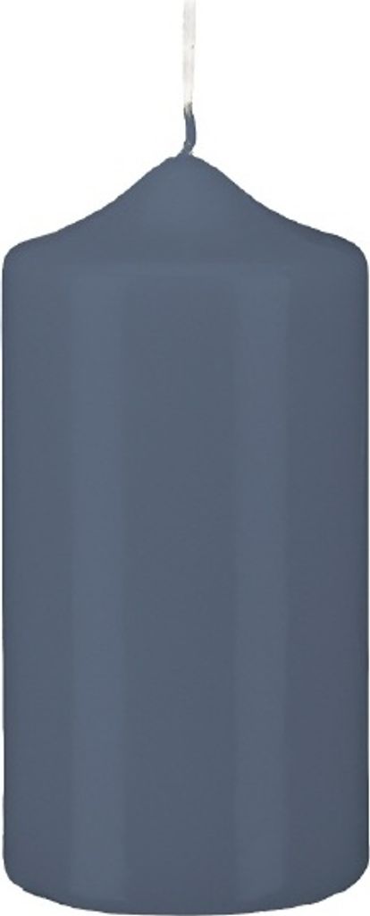 Stumpen Kerzen Pacific Blue Blau/Grau 30 x Ø 6 cm, 6 Stück getauchte Stumpenkerzen mit Spitzkopf in RAL Qualität