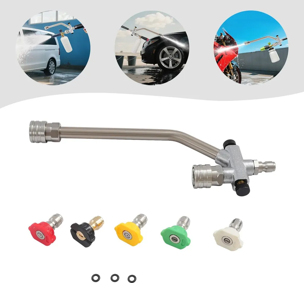 Lance haute pression 4000 PSI avec robinet pour stopper les fuites