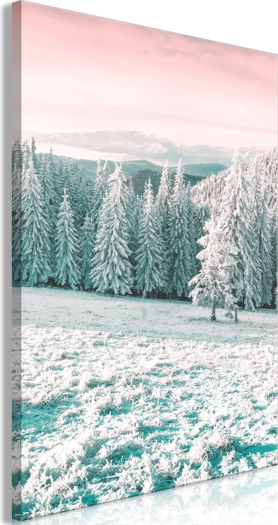 Quadro in tessuto non tessuto - Inverno rigido (1 parte) verticale 40x60 cm Paesaggi c-B-0490-b-a