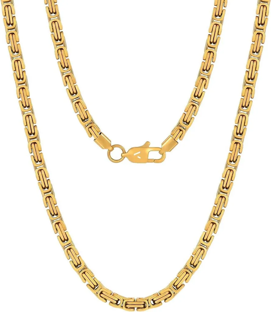 Bijou Homme Chaîne Royale en Or 18K pour Tenue Chic et Soirée 45-65cm