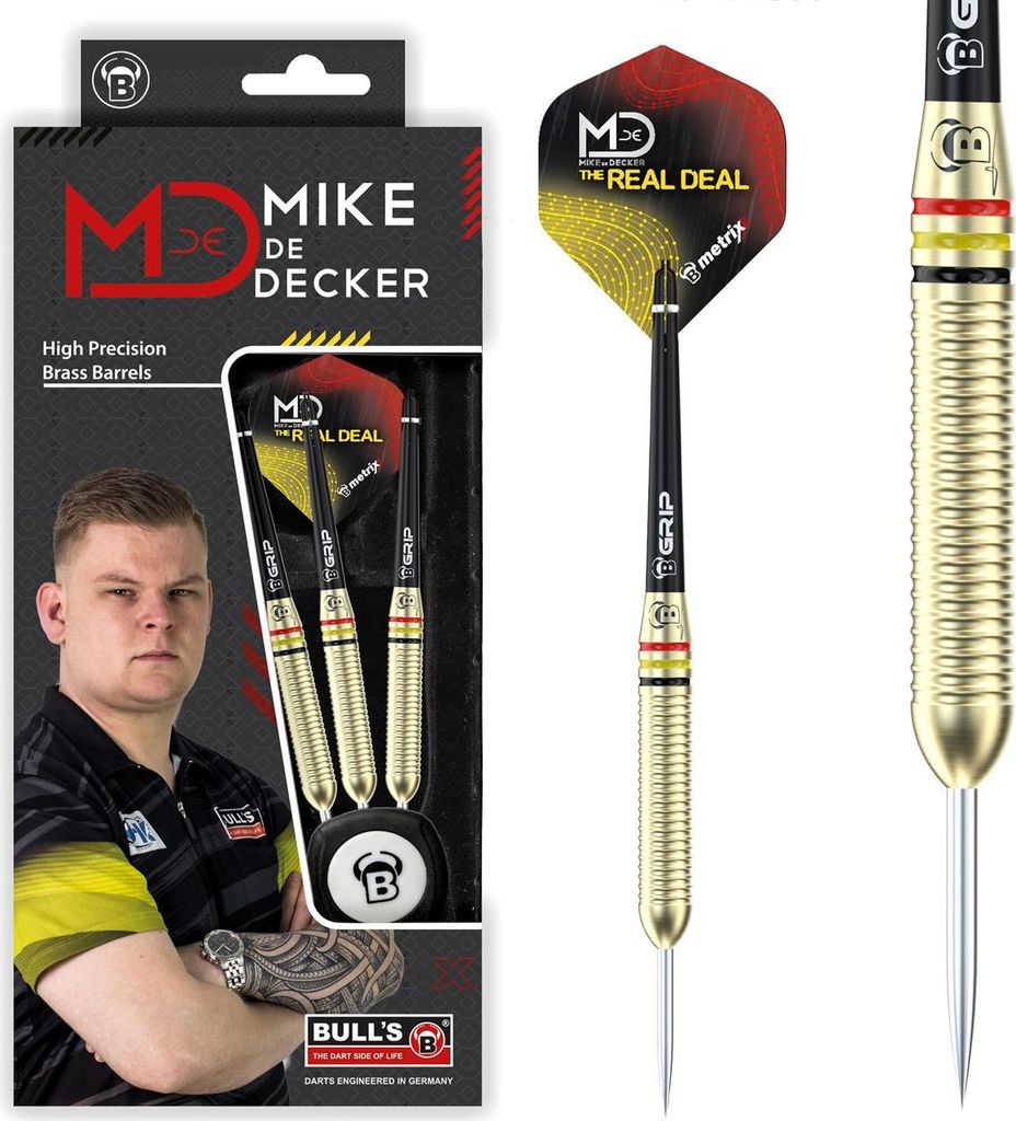 BULL'S Mike de Decker Player Brass Steel Dart / 1 Satz / 20 Gr.