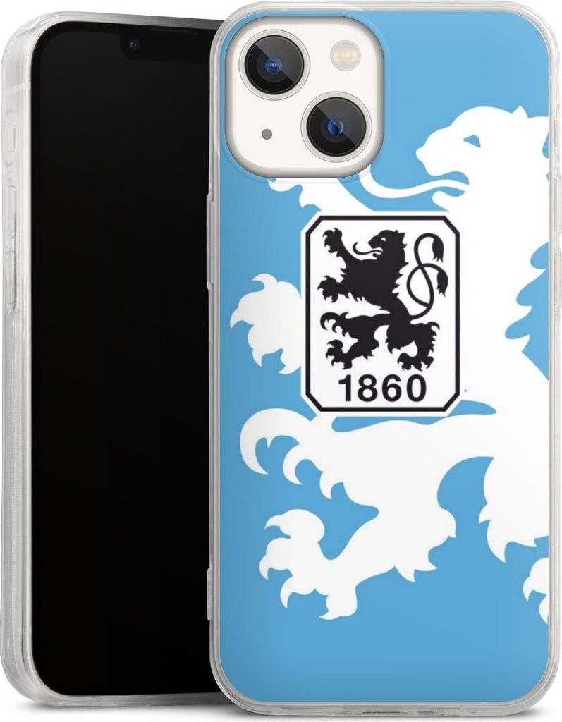 DeinDesign Slim Hülle für Apple iPhone 13 Mini Silikon Case Ultra Dünn Handyhülle Offizielles Lizenzprodukt TSV 1860 München Wappen