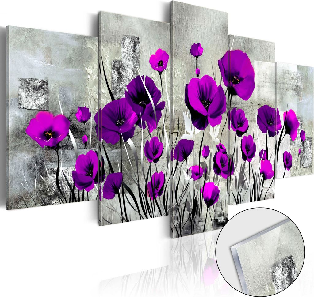 Neuheit! Modernes Acrylglasbild Wanbild b-A-0001-k-p (200x100) - 5 Teilig Bilder Foto Bild Dekoration Wand Bilder Kunstdruck BLUMEN