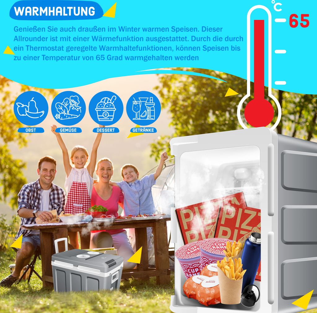 KESSER® Kühlbox 40L mit Rollen | zum Warmhalten und Kühlen Produktbild 6