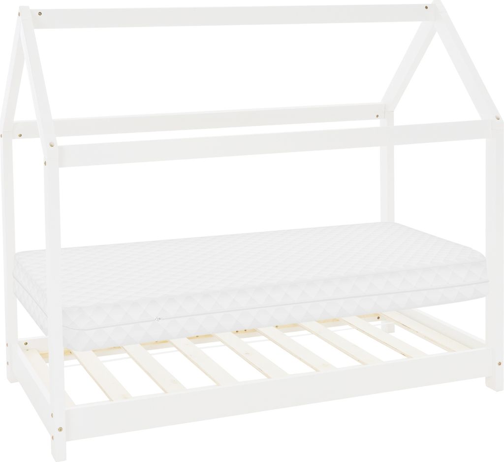 ML-Design Kinderbett 80x160 cm mit Matratze, Dach und Produktbild 