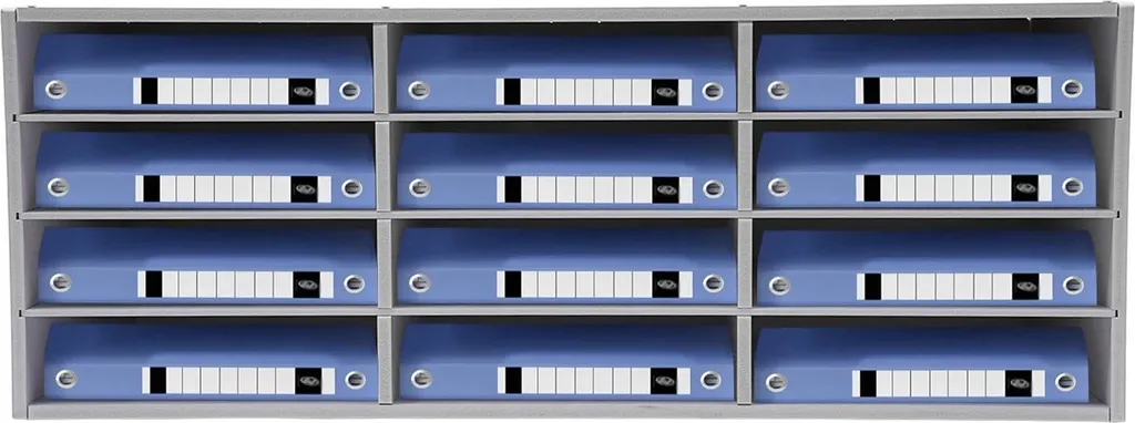Rangement bureau 12 compartiments - Organiseur PVC blanc multi-niveaux - 6