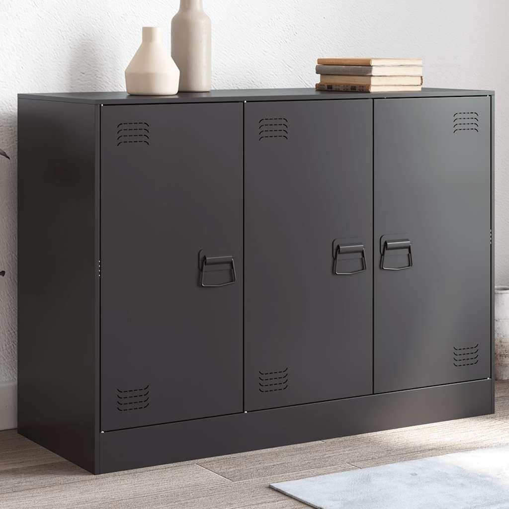vidaXL Kredens czarny 99x39x73 cm stalowy Zdjęcie produktu 