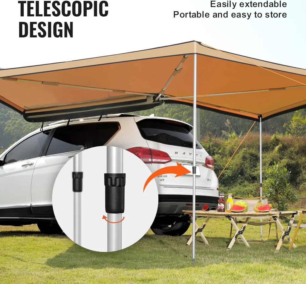 Auvent pour Véhicule 270° : Store de Camping Hauteur 2.5m Anti-UV