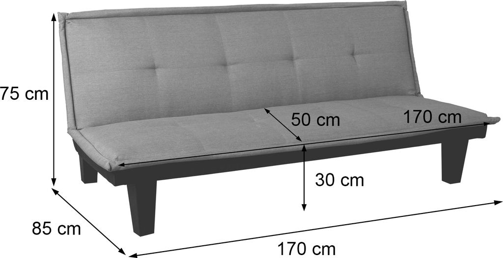 sofa 3-osobowa HWC-C87, kanapa rozkładana sofa rozkładana Zdjęcie produktu 10