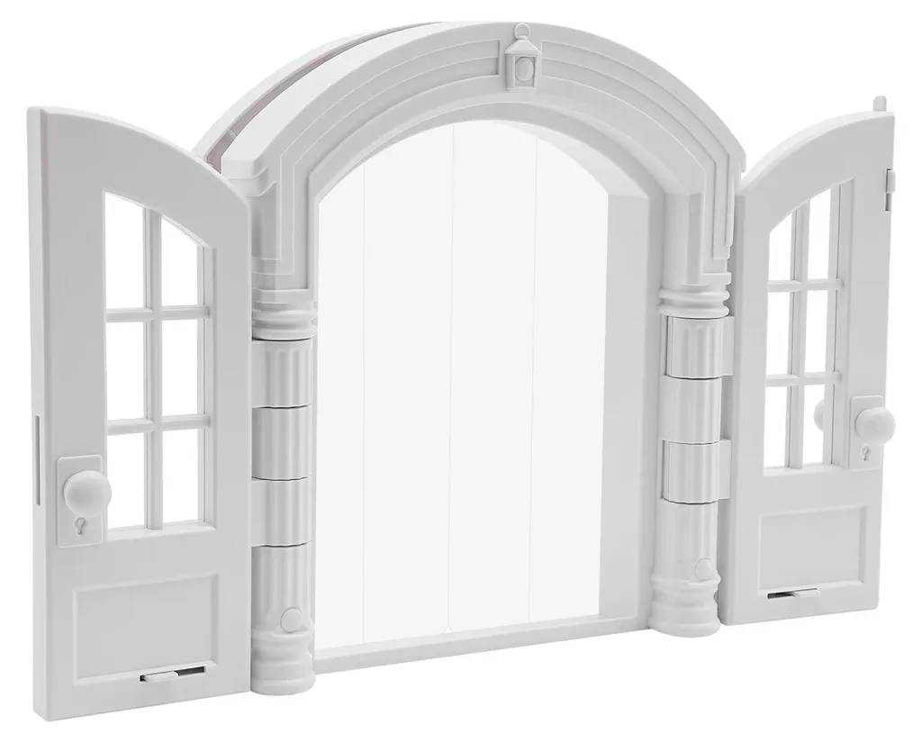 Porte de passage pour chat blanche ouverture bidirectionnelle 180°