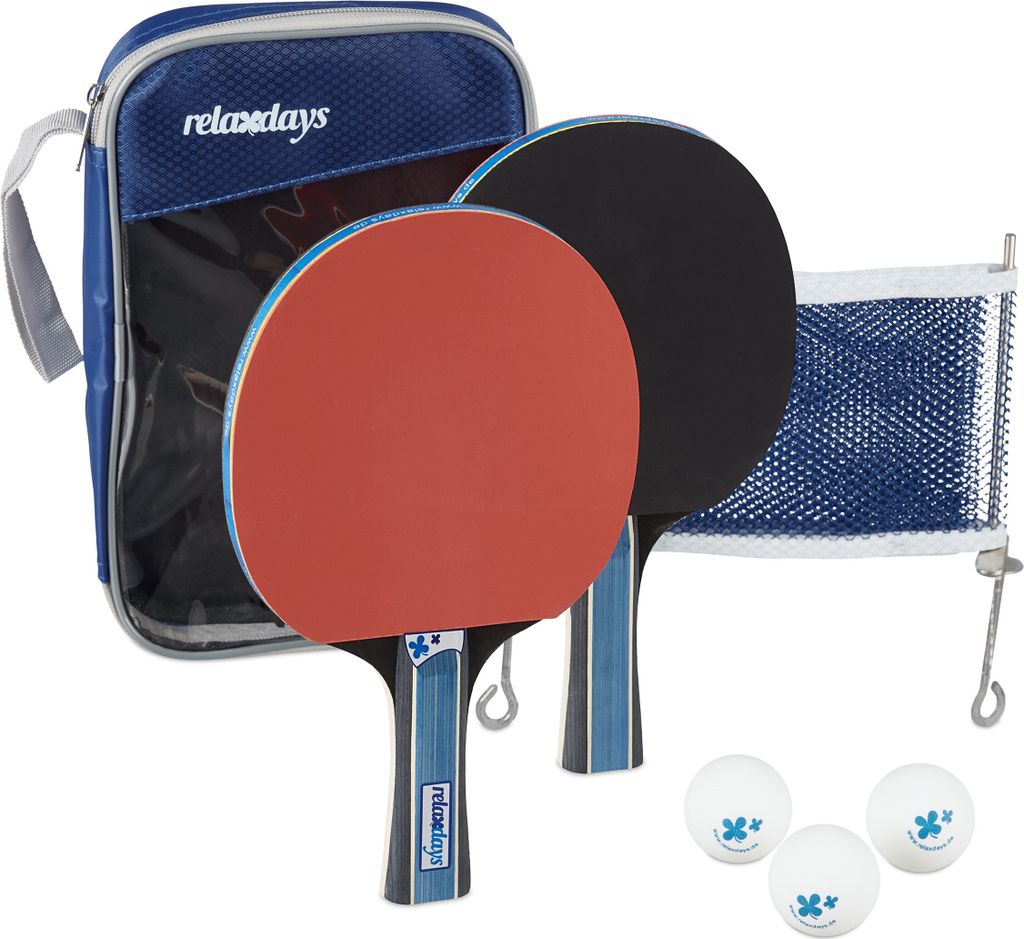 relaxdays Tischtennis Set mit Netz