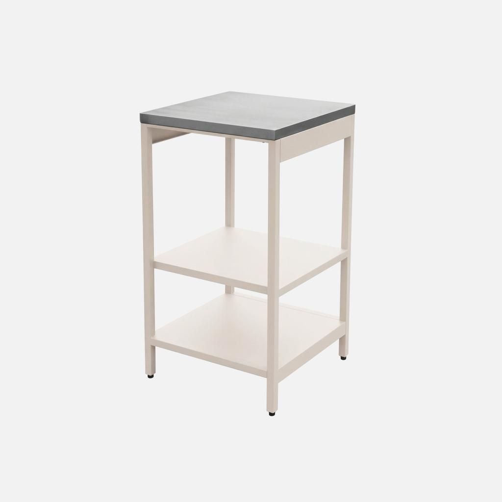 sweeek - Outdoor-Küche aus Stahl mit 2 Regalböden L 49 cm - Produktbild 