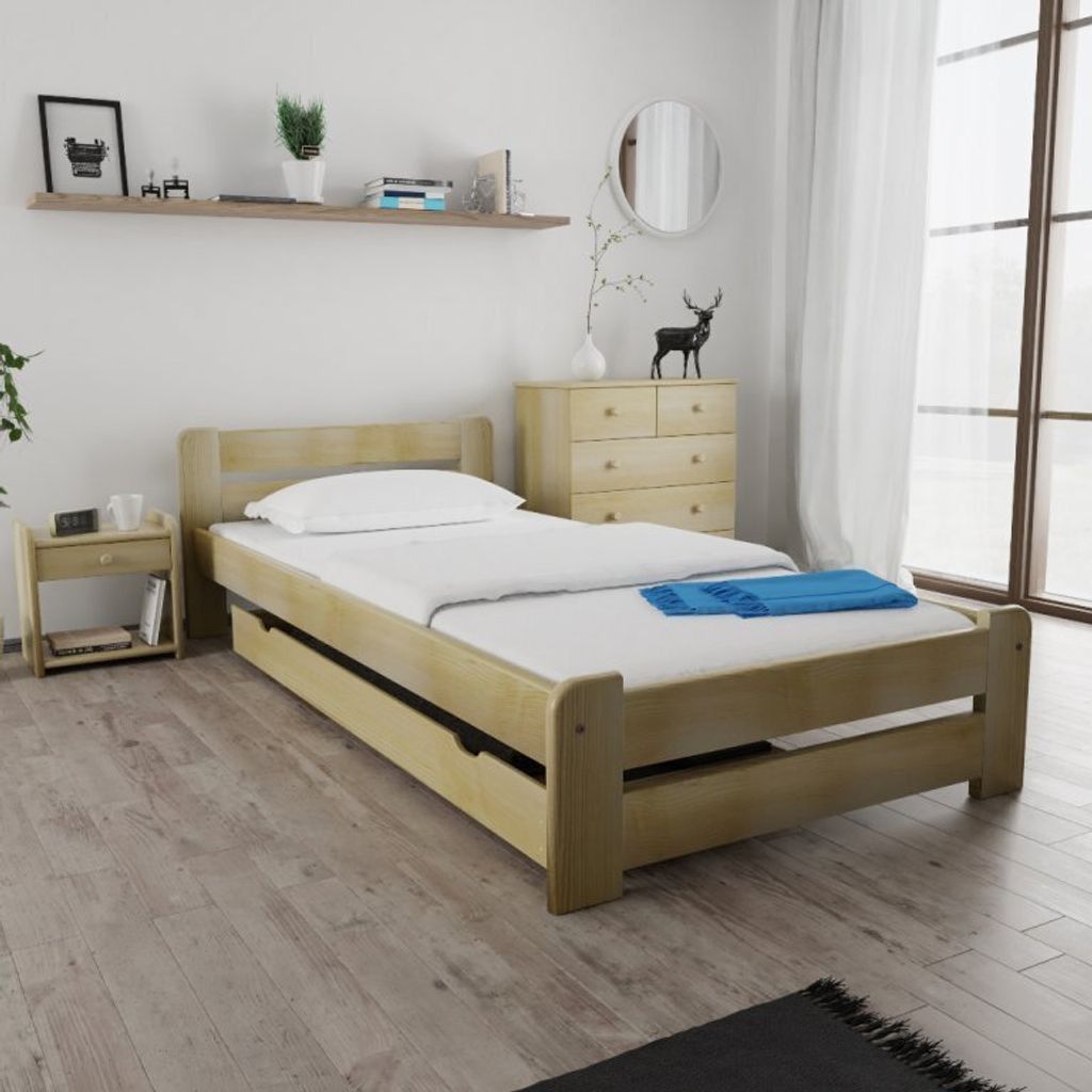 Betten Deluxe Boxspringbetten & Matratzen In Düsseldorf Düsseldorf Bett Laura 80 x 200 cm, Kiefer Matratze: Ohne | Kaufland.de