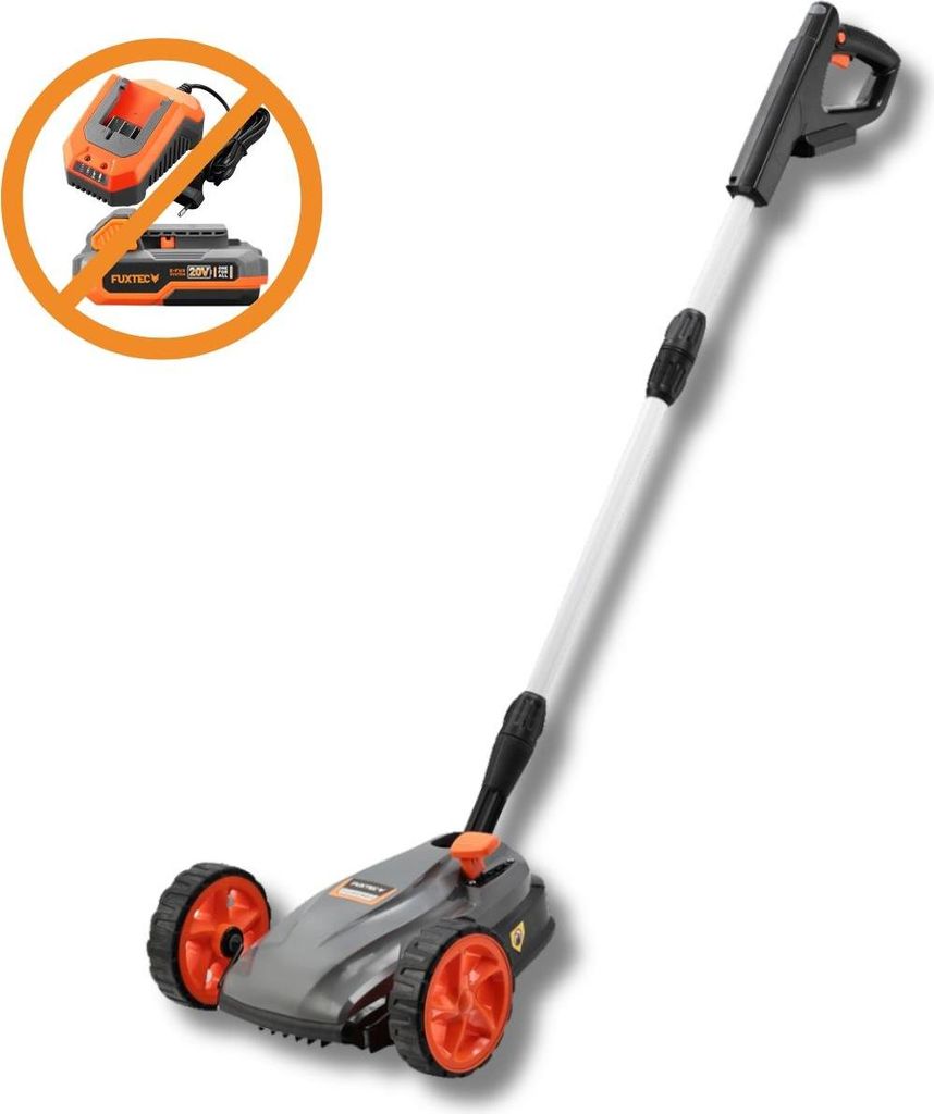 FUXTEC Akku Einhand-Rasenmäher FX-E1RMEH20 | kompakter Gartenmäher mit 220mm Schnittbreite | 3 Schnitthöhen 3050mm | flexible Kugelkopfsteuerung