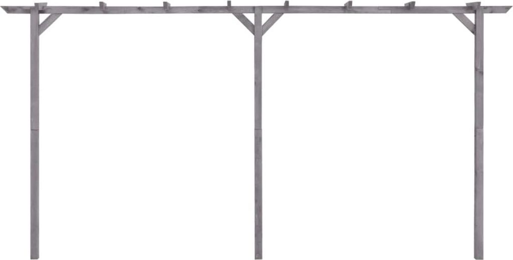 vidaXL Garten-Pergola Grau 400x40x205 cm Imprägniertes Kiefernholz