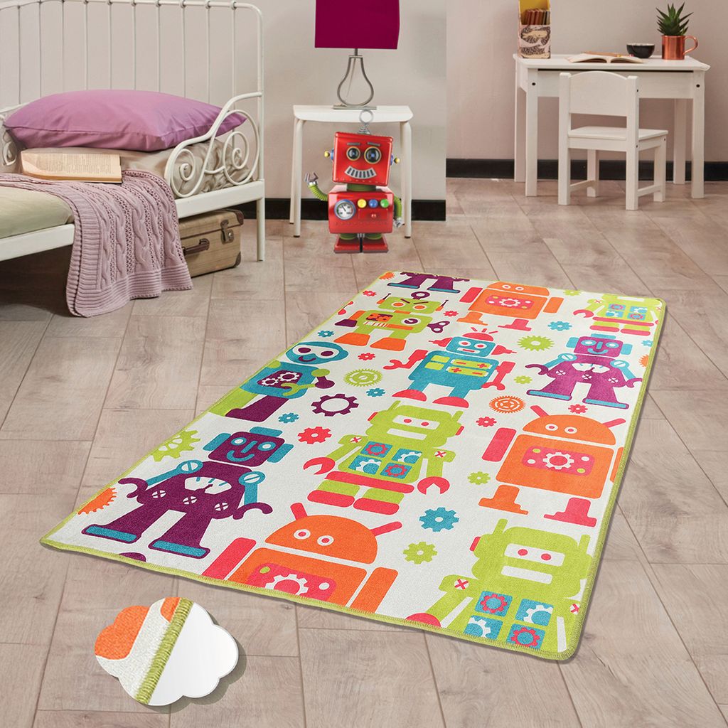 Bosdela Kinder- und Babyteppiche – Vielfältige Designvariationen für jeden Spielraum 100x160 cmRobot