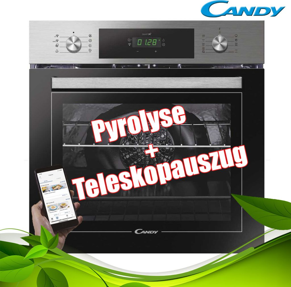 Candy FCT 896 X WIFI Pyrolyse-Backofen Edelstahl - inkl. Produktbild 