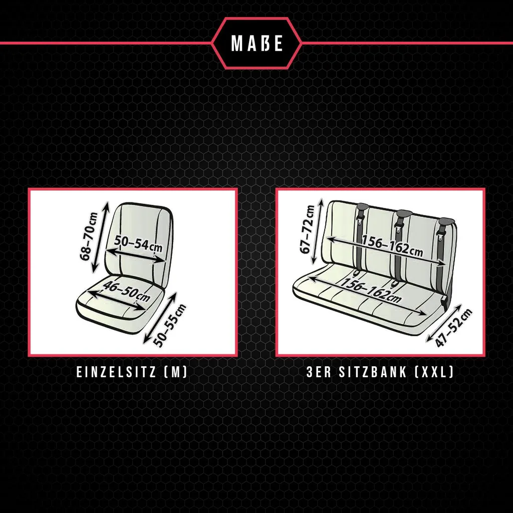 Coprisedili per Iveco Daily III (02-06) 7 posti SET coprisedili auto coprisedili slipcovers