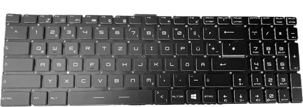 DEUTSCHE - Tastatur mit Beleuchtung kompatibel für MSI GS63VR 7RG-006 Stealth Pro 0016K3-006