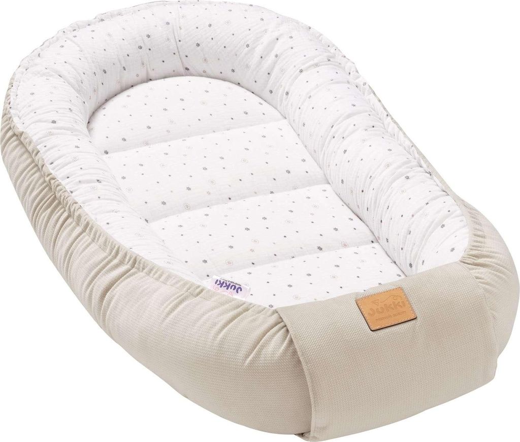 Little Stars Musselin & Ecru Velvet Babynest Kokon Comfort Produktbild 
