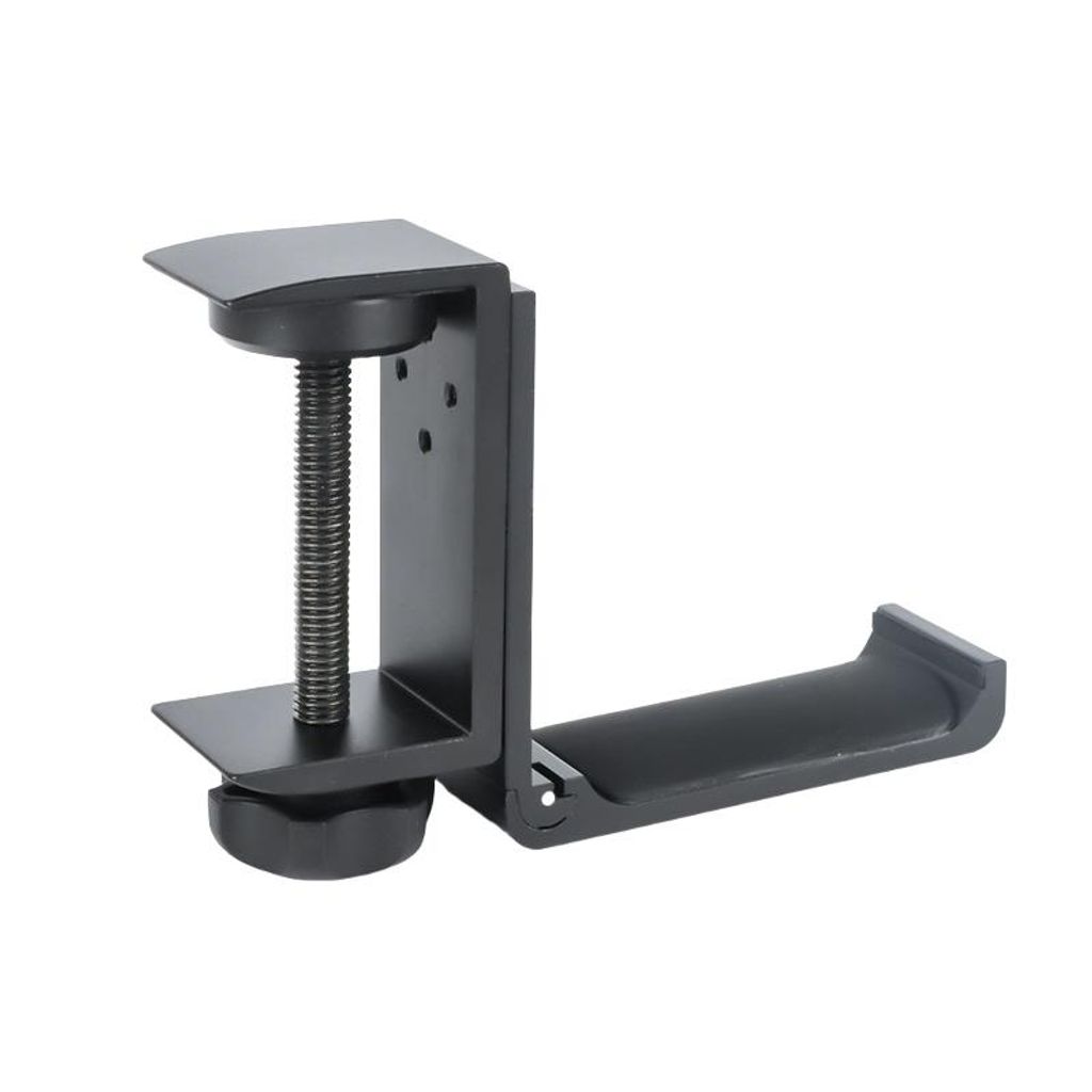 Metall Tischklemme, Schraubbefestigung, rutschfest mit Silikon, robust, ohne Bohren, Schreibtisch Organizer, Schwarz