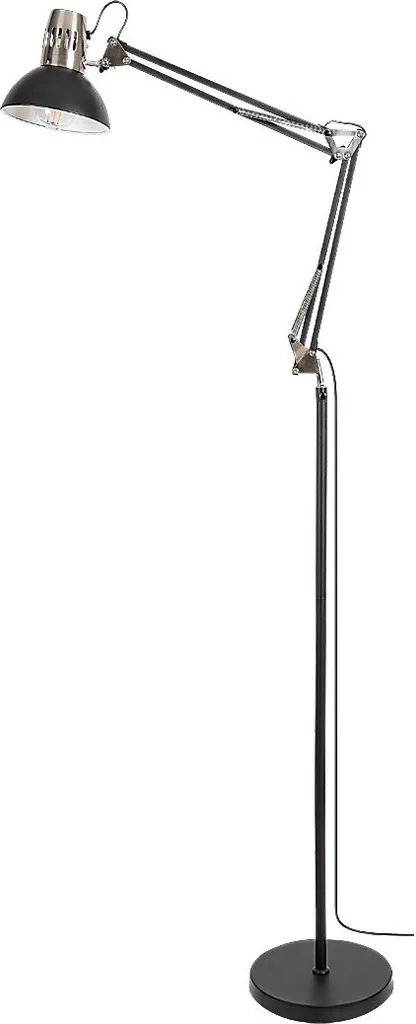 Grand Lampadaire Industriel Noir E27 Aristeo Rabalux en Métal Durable