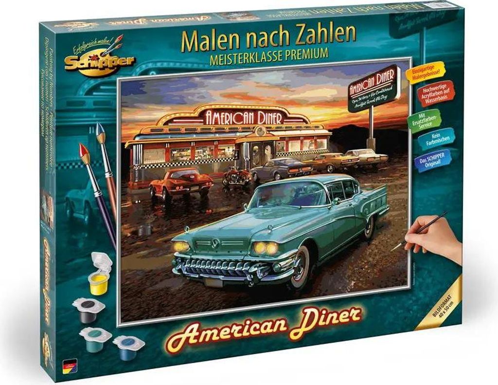 Schipper Malen nach Zahlen American Diner, Meisterklasse Immagine del prodotto 