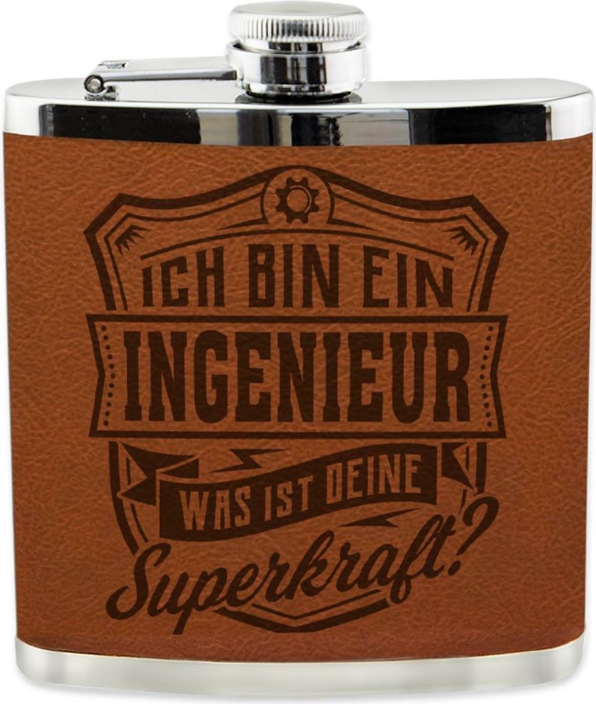 Echter Kerl Flachmann Ingenieur Produktbild 