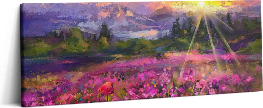Naturlandschaft – Leinwandbild Wandbild – 125x50 cm – Leinwandbilder – Wandbilder – Schlafzimmer – Flur