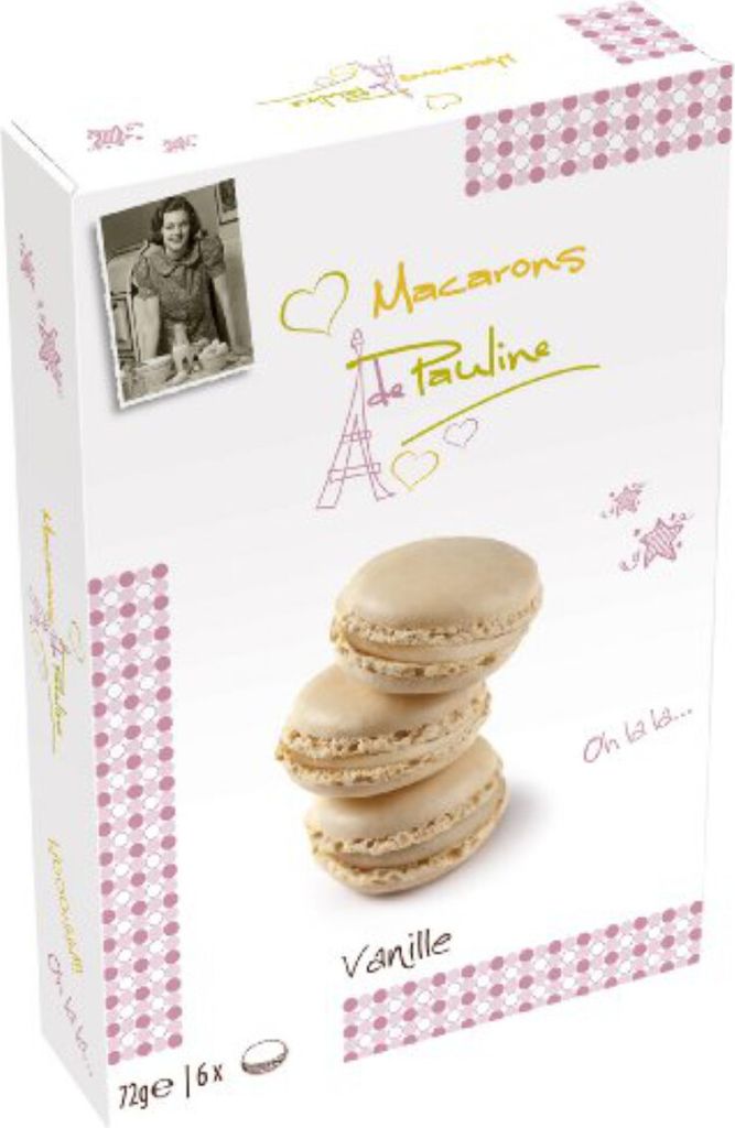 Macarons de Pauline Vanille Mandel Creme Makrone Törtchen Produktbild 