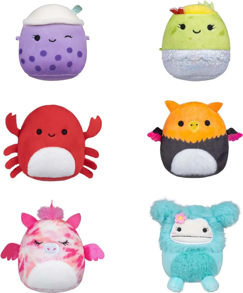 Squishmallows Micromallows 6 Pack - Figurines en Peluche de 6 cm
