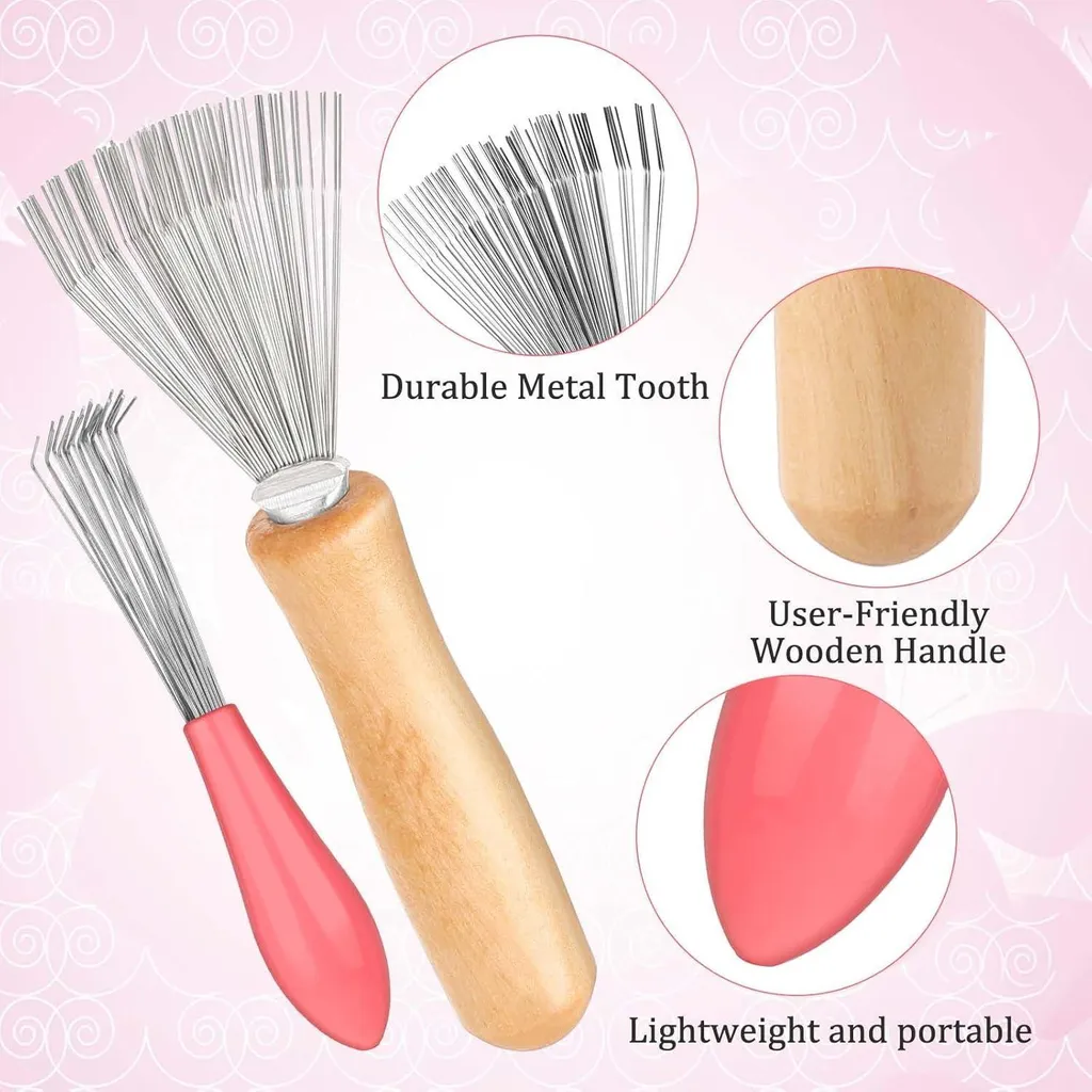 Kit nettoyage brosses à cheveux multi-usage avec griffe et mini brosse