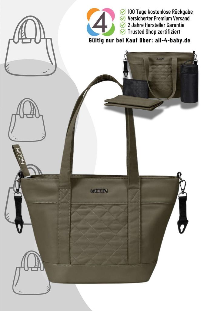 Moon V-Shape Bag / Wickeltasche, Farbe/Dessin:Moss New Produktbild 