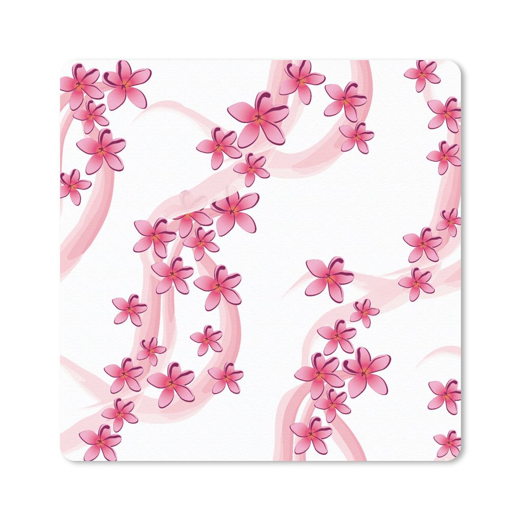MuchoWow Mauspad Mousepad Muster - Sakura - Zen - Yoga 20x20 cm - Mousepads - Maus Mat - Pad - Mausunterlage - Desk Mat - Bureauartikeln
