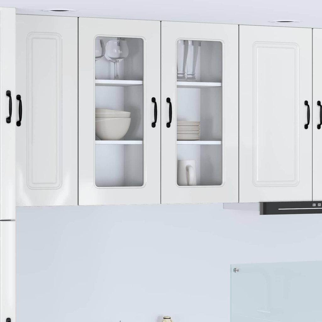 "Schlussverkauf" Küchenschrank/Sideboard - 1 pc - Aufbewahrungsschrank moderne - Kalmar Hochglanz Weiß 40x31x80 cm C10333