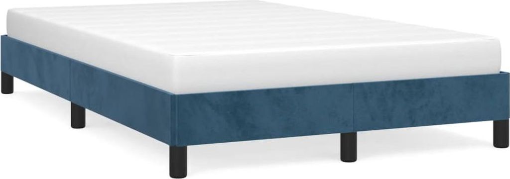 vidaXL Bettgestell ohne Matratze Dunkelblau 120x190 cm Samt