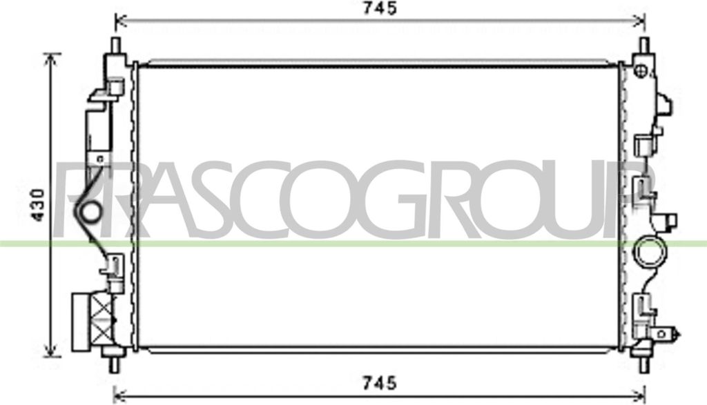 PRASCO OP418R001 Kühler Wasserkühler Motorkühler für OPEL Produktbild 