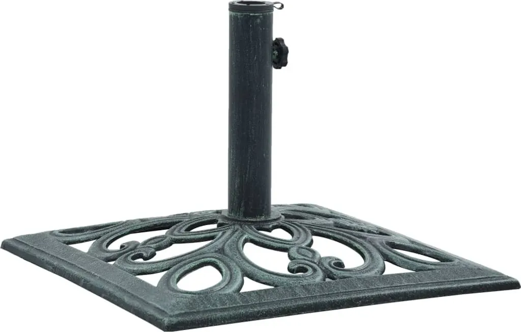 Supporto Ombrellone Verde Ghisa 12kg 49cm - Stabilità Classica Giardino
